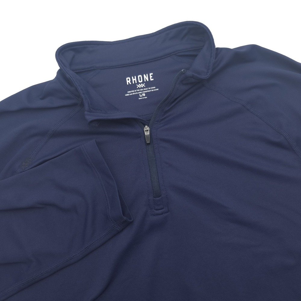 Rhone Session 1/4 Zip Mens Large Navy Blue Pullover Performance Golf UPF Outdoor